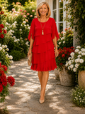 Patricia™ | Elegant Comfort Ruffle Dress