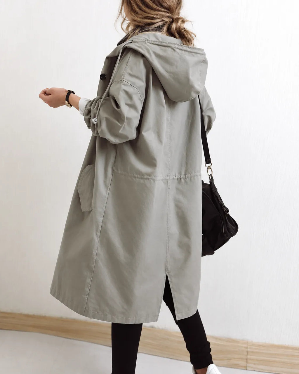 Maisie | Oversized Hooded Button-Front Coat