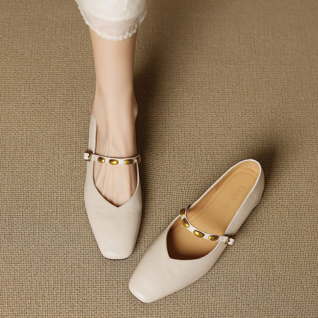 Zyra | Genuine Leather Flats
