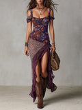 Ariana | Mixed Print Maxi Dress