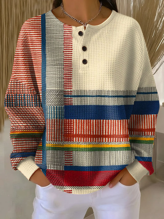 Milene | Waffle-Knit Long-Sleeve Sweater for Women