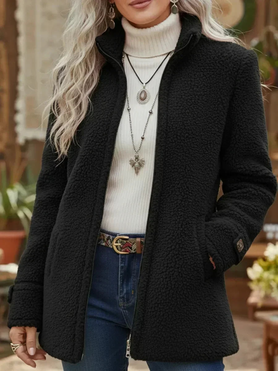 Carissa |  Lambswool-Feel Collar Jacket