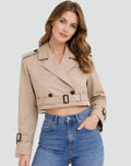 Juliana | Cropped Belted Trench Coat