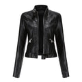 Linnea | Cropped Stand-Collar Moto Jacket