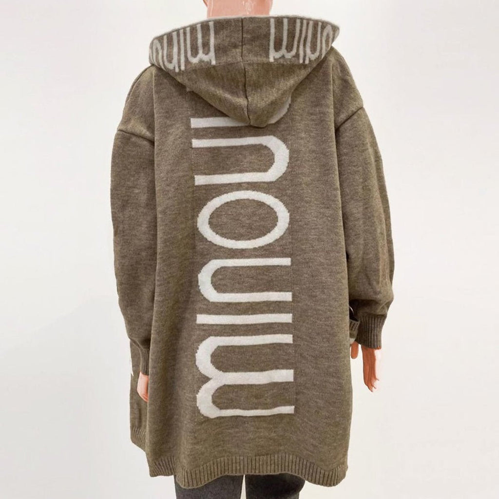 Rosabel | Hooded Open-Front Knit Cardigan